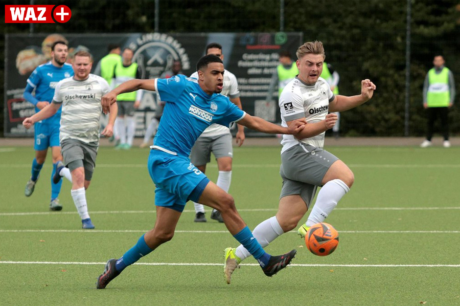 Rene Biskup erzielte den Anschlusstreffer zum 1:2. Der VfB Bottrop drehte bei der SG Schönebeck einen 0:2-Rückstand und ging als Sieger vom Platz.<br>
© WAZ | Felix Hoffmann
